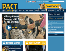 Tablet Screenshot of pactforanimals.org